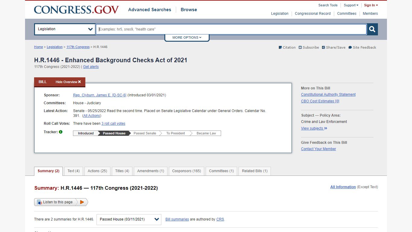 H.R.1446 - Enhanced Background Checks Act of 2021 117th ... - Congress